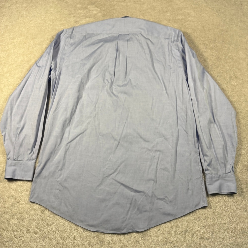 Nordstrom Dress Shirt Mens 16-34 Blue Classic Pinpoint Oxford Button Down Cotton - Picture 3 of 7